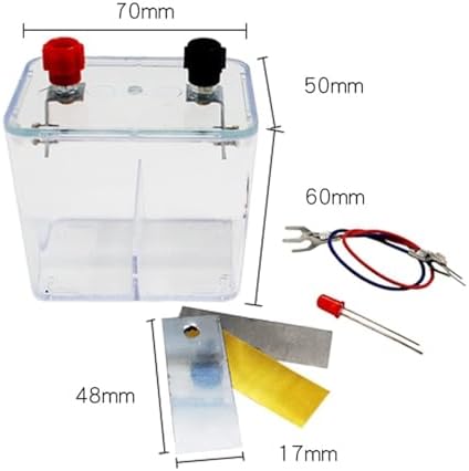 Galvanic Cell Experiment Kit - Battery Simulation Device with Copper/Iron/Zinc Electrodes, Chemistry Lab Equipment for Redox Reaction Demonstration - Image 6