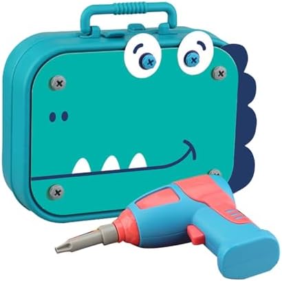 Kikumi 3D Dinosaur Puzzle Drill Tool Box Carpenters Educational Plug-in Game Drill Tool Box for and (Dinosaur Drill) by Unknown
