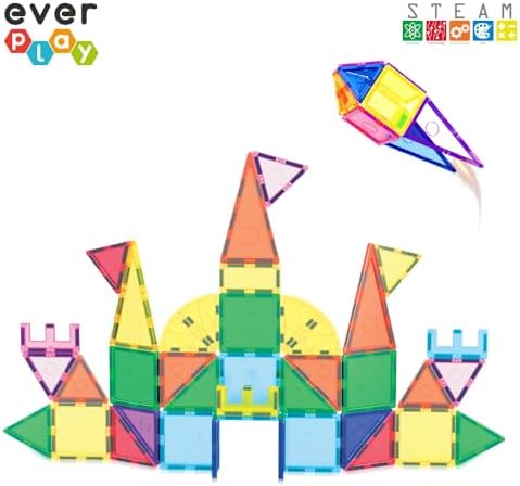Magnetic Tiles Starter Set Building Blocks Toys STEM Educational Learning Magnet Toy Preschool Montessori Boys & Girls Smart Unlimited Creative Kit Games Gifts for Age 3+ Kids Toddlers - Image 2