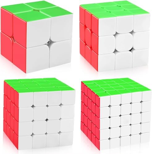 D-FantiX Speed Cube Set 2x2 3x3 4x4 5x5, Adult Stress Relief Fidget Toys by D-FantiX