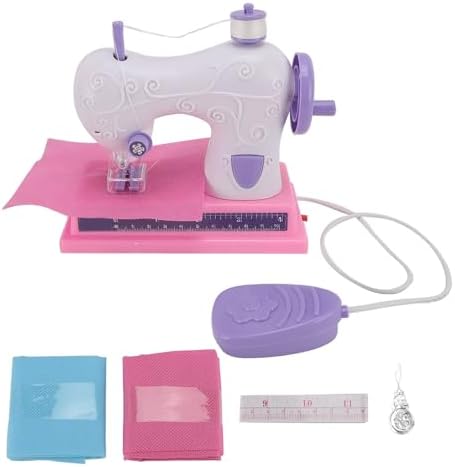 Kids Sewing Machine for Beginners, Portable Mini Sewing Toy for Girls, Rechargeable DIY Craft Kit with Cloth & Accessories, Fun Arts and Crafts Birthday (Purple) - Image 6