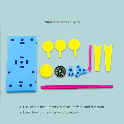 1set Wind Vane Model Anemometer Kit Speed Measurement Toy for Physics Experiment Supp Speed Measurement Toy - Image 3