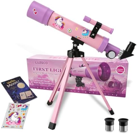 2-Pack Kids Telescopes, Pink Purple & Silver, Ages 6-12 - Image 2