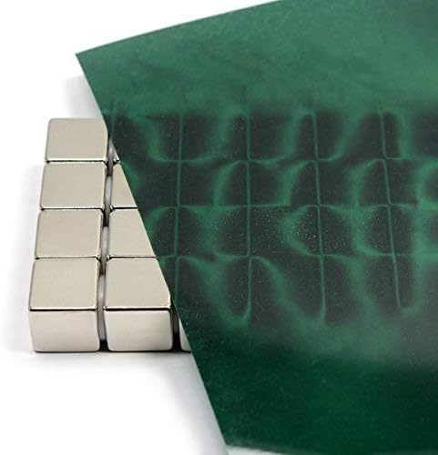 CMS MAGNETICS - 6x6 Green Magnetic Flux Viewing Film for Revealing Hidden Magnetic Field Patterns in Permanent Magnets for Science Projects, Research and STEM Education in Magnetism by CMSMagnetics
