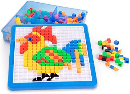 Playkidz: Pegture Set with 505 Larger Pieces + 12 Design Cards. Mosaic Puzzle Toy Set, Creative Skills Development, Educational Learning Toys for Kid. Great Gift for Boys & Girls. - Image 5