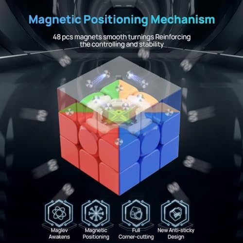 Magnetic 3x3 Speed Cube Stickerless for Kids & Adults, Competition Cube - Image 2