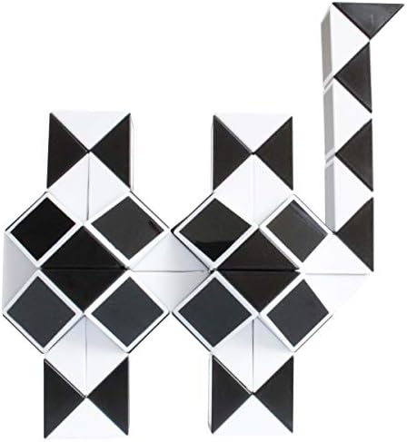 Mipartebo Magic Snake Cube Twist Puzzle 72 Wedges Large Size Black by Mipartebo