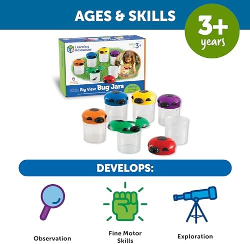 Learning Resources Primary Science Big View Bug Jars - Image 5