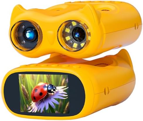 Handheld Microscope for Kids, 2 in 1 1000X Pocket Digital Microscope & 10X Telescope for Kids - Science Kits STEM Toys - Gifts for Boys Girls Ages 3 4 5 6 7 8 9 10 11 12 (Orange) by pozifu
