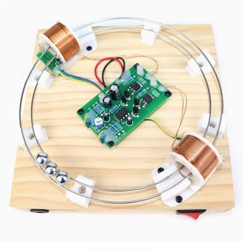 3D Printed Electromagnetic Coil Accelerator,DIY Electromagnetic Induction Iron Ball Circular Motion Coil, Magnetic Field Magnetic Force Hands-On Physics Experiment Kit for Adults by Unknown