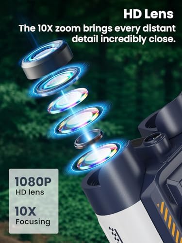 Acoath Binoculars for Kids with Night Vision Camera, Kids Telescope, 10X Optical Zoom, Magic Adventures Telescope Toys Gifts for Age 3, 4, 5, 6, 7, 8, 9, 10+ Years Old Boys Girls - Image 3