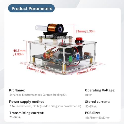 STEM Projects DIY Toys Soldering Practice Kit, Electric Magnetic Transmitter Educational Electronics Kit, Mini DIY Shooting Game Toy Gift for Teens Boys Girls - Image 4