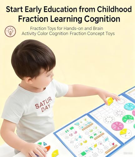Magnetic Fraction Educational Puzzle,Magnetic Fraction Tiles & Fraction Circles,Math Manipulatives for Elementary School, Montessori Fraction Manipulatives Learning Toys for Kids - Image 3
