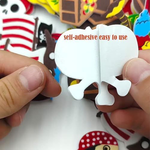 228Pcs Foam Pirate Stickers, Bulk Halloween Decorations Materials - Image 4