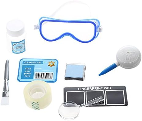 Fingerprint Set Detective experiments toy with stamp pads Magnifier Brush by Unknown