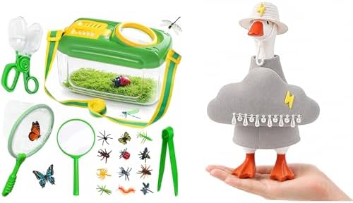 7 Inch Desk Goose Outfits, Mini Desktop Goose Clothes Accessories Set Soft Plush Weather Theme Costume for Magnetic Goose Statue Home Office Table Desk Decor by HAIMST