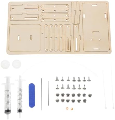 Toyvian Hydraulic Lift Toy DIY Assembly Kit Science Experiment Kit for Kids Model to Explore Hydraulics Air Pressure and Simple Lifting Platform Principles 8.66in - Image 5