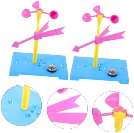 BESPORTBLE 2 Sets Educational Hand Made Anemometer DIY Wind Measurement Tool for Fun Science Experiment Kit to Enhance Imagination and Practical Skills Random Color - Image 5
