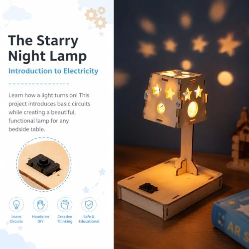 STEM 4-in-1 Building Kit for Kids Ages 6-12 | DIY Engineering Projects - Build a Windmill, Lamp, Binoculars & Birdhouse | Educational Toy Gift for Boys & Girls - Image 6