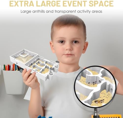 Ant Nest Farm for Live Ants and Queen - Ant Colony Observation Ant Farms with Yellow Sand Transparent Ant Farm for Adults 3D Printed Nest Ant Workshop Castle Ant Garden Queen (Kit-C) - Image 6