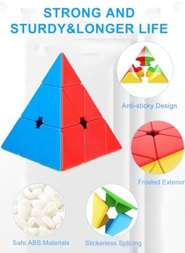 CFMOUR Pyramid Speed Cube, Stickerless Triangle 3x3 Magic, Kid Puzzle Toy ﻿ - Image 3