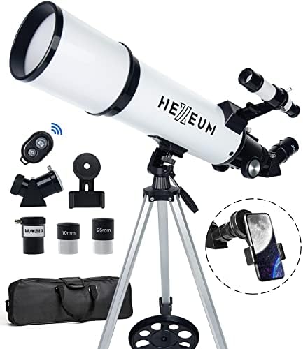 Koolpte Telescope for Adults, 80mm/600mm AZ Refractor for Beginners by Koolpte