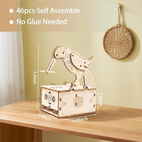 3D Wooden Puzzles for Adults,Wooden Toothpick for Child and Adult,Model Building Kit,Educational Brain Teaser,Unique Gift for Kids and Friends on Birthday and Christmas Day - Image 2