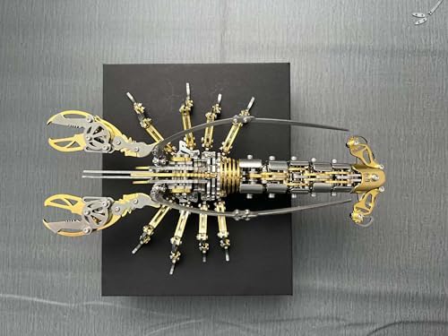 3D Metal Puzzle for Adults,DIY Mechanical Animal Lobster,Metal Model Kits,Gift for a man and boy,Purzolnx Toy (Gold) - Image 7