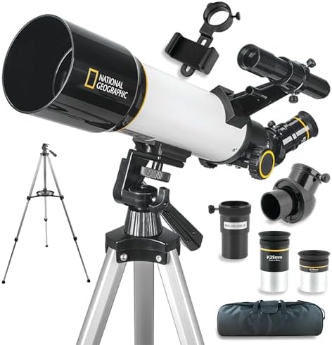 National Geographic Sky View 70mm Refractor Telescope with Panhandle Mount for Adults and Kids by ExploreScientific