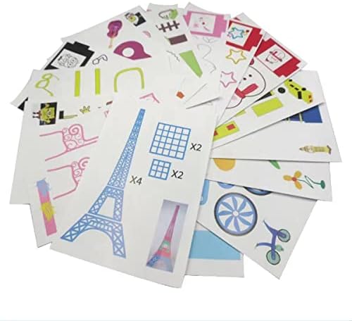 40 Patterns 3D Printer Drawing Molds Paper Stencils for 3D Printing Pen,Painting Graffiti Template Printing Paper for 3D Pen Kids DIY Gift,Animal Vehicle Sword, with a Transparent Board Plate - Image 5