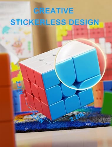 CFMOUR 3x3 Speed Cube Set - Stickerless Magic Bundle, 4Pack, Puzzle Toys - Image 5