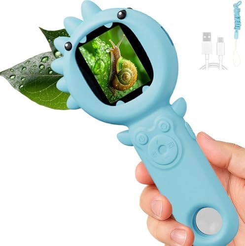 Portable Microscope for Kids & Toddlers, Mini Pocket Handheld Microscope with Photo and Video Function, STEM Educational Science Kit (32GB Card) (Blue) (Blue) by Unknown