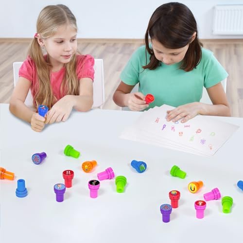 Cinrobiye 24 Pcs Science Stampers Party Favor Set, Cute Science Lab Stamps for Kids Birthday Party, Classroom Rewards, Educational Learning Toys, Goody Bag Fillers, STEM Party Supplies - Image 4