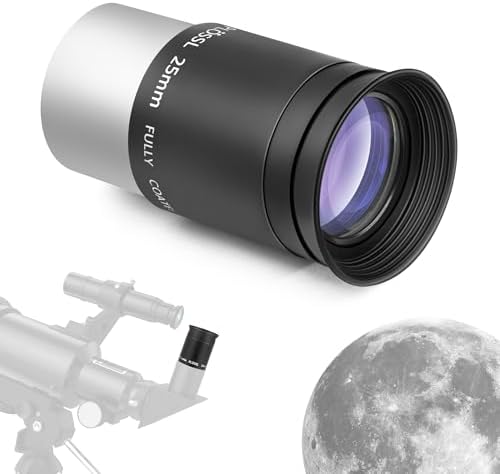 Astromania Telescope Eyepiece 25mm 1.25 Inch Plossl Eyepiece Telescope Lens by AstromaniaOptics