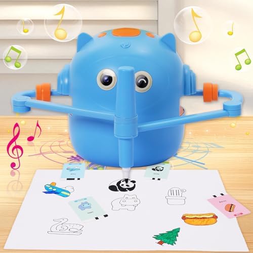 Drawing Robot for Kids with 100 Cards 12 Watercolor Pens and 2 Pens, Voice Interactive Educational Drawing Machine, Montessori Painting Learning Toys for 3 4 5 6 7 8 Year Old Boys Girls Birthday Party - Image 6