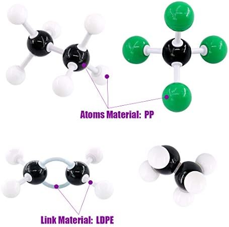 Swpeet 179 Pcs Organic Chemistry Molecular Model Student and Teacher Kit, Chemistry Molecular Model Student and Teacher Set - 76 Atoms & 102 Links & 1 Short Link Remover Tool - Image 3