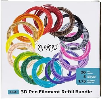 SCRIB3D Advanced 3D Printing Pen with 2 Starter Colors and PLA Refill Pack with 20 Assorted Colors - Image 5