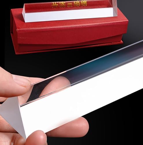 Optical Prism with Gift Box, 6 Inch Length Glass Triangular Prism for Physics Rainbow Experiment and Photo Photography (L) - Image 4