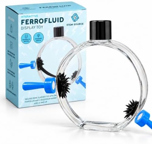 Ferrofluid Kit, Sealed Bottle & 2 Magnets (Blue Handles) by GoforitGolf