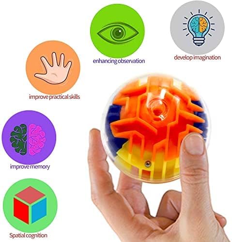Nothers 3D Maze Brain Teaser Puzzles, 6 Pcs Set, Modern Style, Ages 6-12, Bright Colors, Beginner Level, Spatial Awareness, Patience Skill, Hand-Eye Coordination, Focus - Image 5