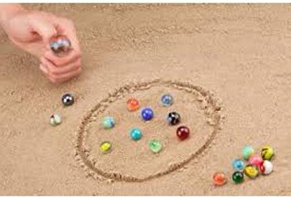 Glass Marbles for Kids - Large 1" Shooter Marbles Bulk for Collectables, Games and Home Decorations - Set of 50 Assorted Colors - Big Bag of Marble- Jugar a Las Canicas