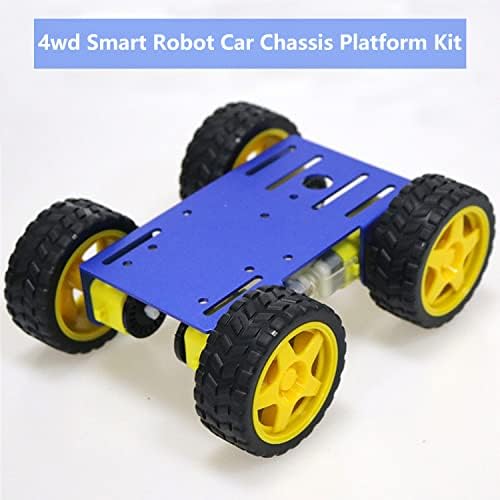 4wd Robot Car Chassis Kit with Metal Robotic Frame & 4pcs TT Encoder DC Motor for Arduino/Raspberry Pie/Microbit, DIY Remote Control Mobile Moving Robotics Platform for Maker Education Spy Monitor - Image 6