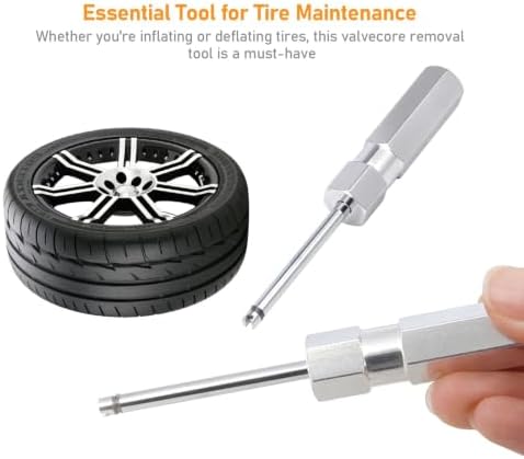 Valve Core Removal Tool 4Pcs Tire Valve Stem Remover Kit for Schrader - Image 4