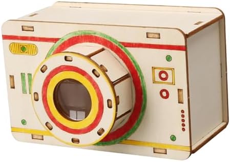 DIY Camera Model Science Kit for Students | STEM Educational Toy for Learning Optical Principles | Wooden Construction | 4.72x3.27x2.99 inch - Image 4