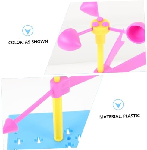 BESPORTBLE 2 Sets Educational Hand Made Anemometer DIY Wind Measurement Tool for Fun Science Experiment Kit to Enhance Imagination and Practical Skills Random Color - Image 3