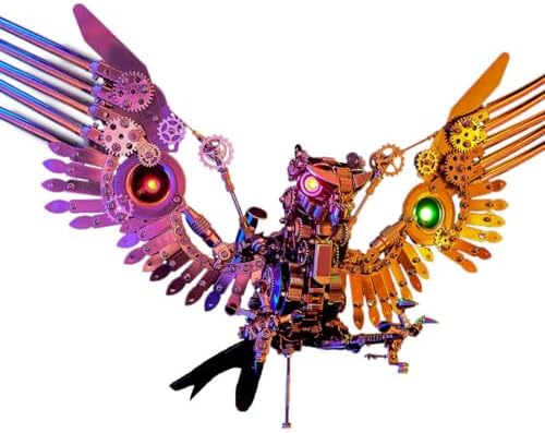 3D Steampunk Mechanical Metal Puzzle Kit: DIYGyrfalcon Eagle Model - 3D Jigsaw Assembly Kit, Handmade Craft Collection for Adults, Teens, Boys, and Girls(1800+Piece) - Image 4