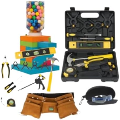 SparkJump Deluxe Kids Tool Set and DIY Wood Building Kits by SparkJump