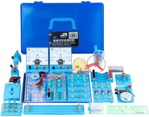 Magnetic Field Current Conductor Demonstrator, Buzzer Line Detector, Multi-Functional Electromagnetic Circuit Physics Experiment Box, 50+ Kinds Lab Experiments Kit with Storage Case by Unknown