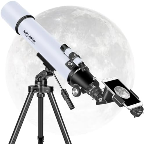 Telescope for Adults High Powered, 80mm Aperture 900mm Professional Refractor Telescope for Adults & Beginners, Compact and Portable Travel Telescopio with Carrying Bag and Designed Phone Adapter - Image 2