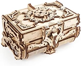 UGEARS Antique Box 3D Wooden Puzzles for Adults - Wooden Model Kits for Adults Puzzle Box DIY Kits for Adult Mechanical Models Brain Teaser, Hobby Set Home Decoration - Image 2